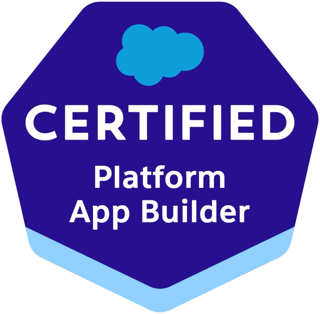 Salesforce Certified Platform App Builder badge